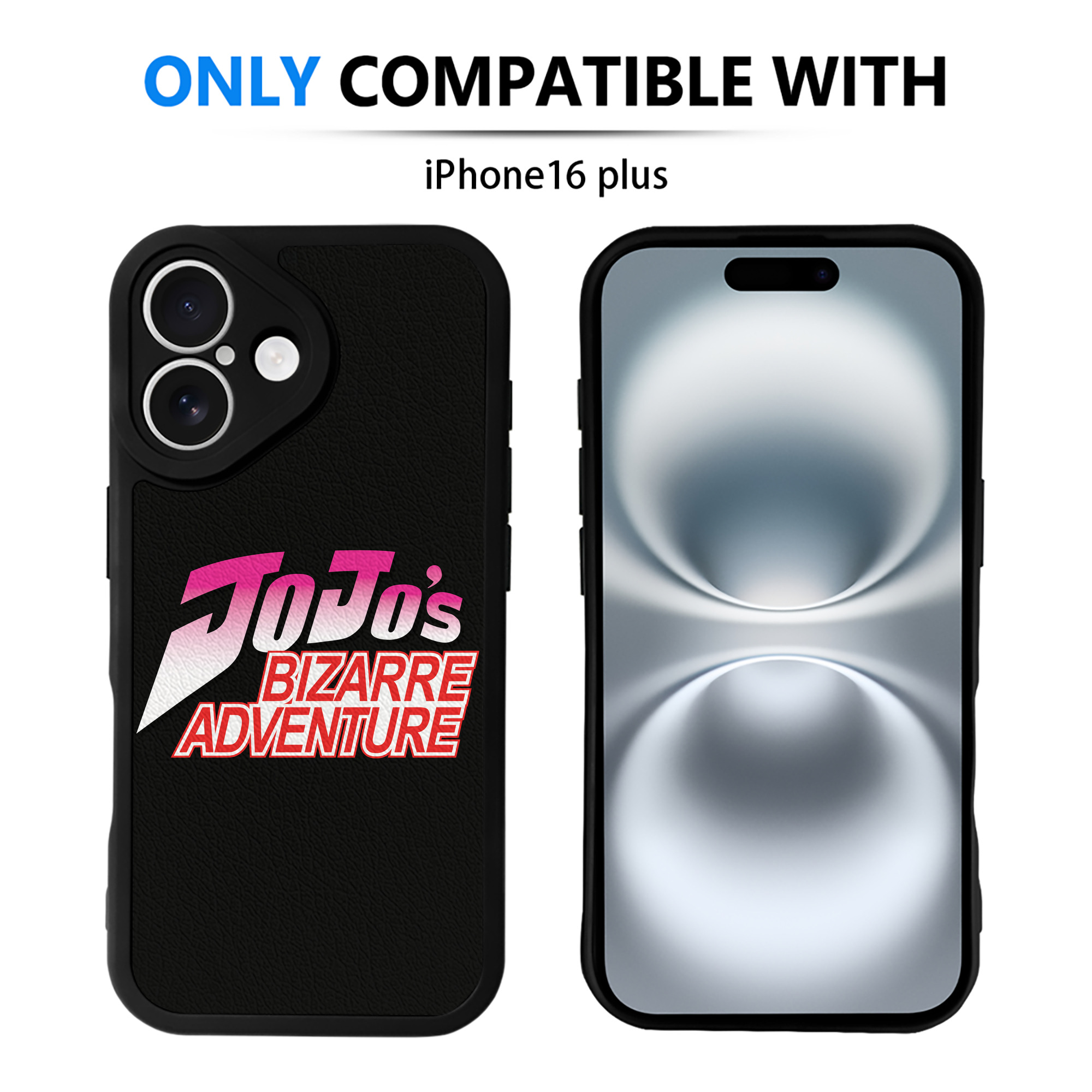 （画像用） ジョジョの奇妙な冒険 JoJo's Bizarre Adventure 【iPhone 16シリーズ対応】シリコンスマホケース（レザー調） 材質：シリコン